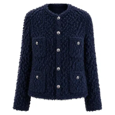 Pre-owned Chanel Paris / London Iconic Fluffy Tweed Jacket 40 Fr In Gray