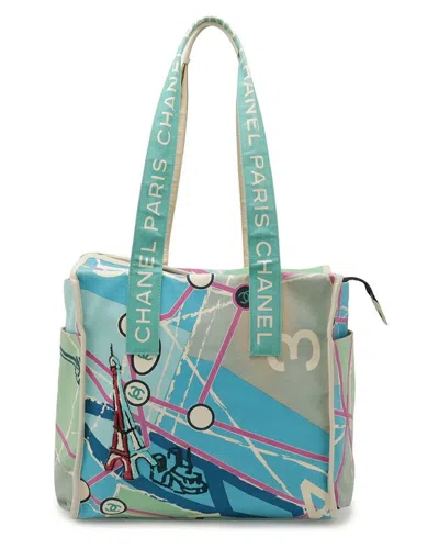 Pre-owned Chanel Paris Map Cruise Line Tote (authentic Pre-loved)