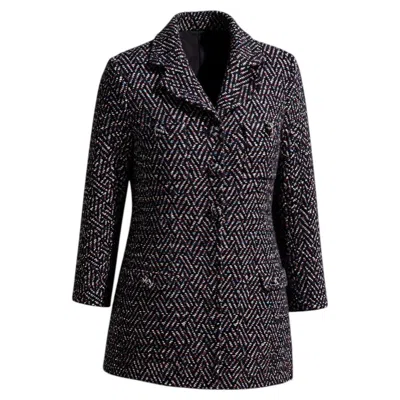 Pre-owned Chanel Paris / Monte- Carlo Cc Buttons Black Tweed Jacket 34 Fr