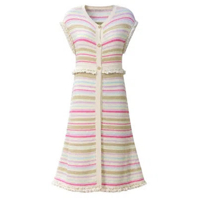 Pre-owned Chanel Paris / Saint-tropez Runway Maxi Cardigan 40 Fr In Sand