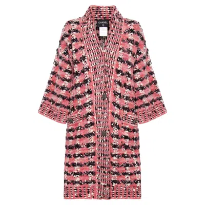 Pre-owned Chanel Paris / Salzburg Cc Buttons Relaxed Coat 36 Fr In Pink