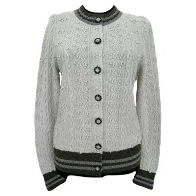 Pre-owned Chanel Paris / Salzburg Cc Jewel Buttons Cashmere Cardigan In Gray