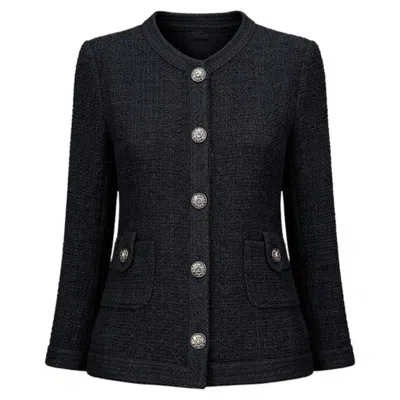 Pre-owned Chanel Paris / Seoul Black Tweed Jacket 40 Fr