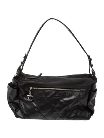 Pre-owned Chanel Paris-biarritz Hobo In Black