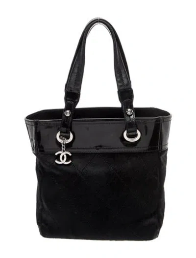 Pre-owned Chanel Paris-biarritz Ponyhair Tote In Black