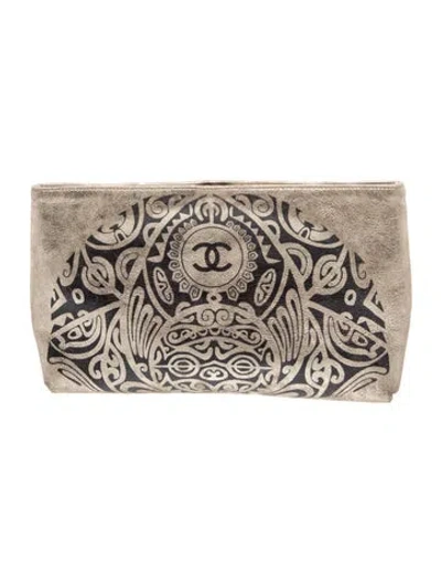 Pre-owned Chanel Paris-bombay Metallic Clutch