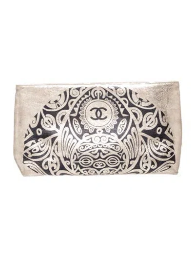 Pre-owned Chanel Paris-bombay Metiers D'art Clutch In Gold/metallic