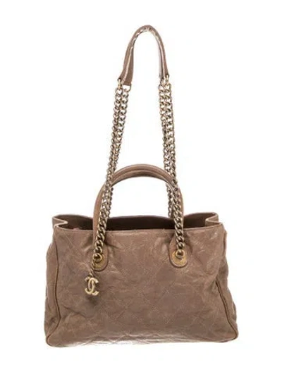 Pre-owned Chanel Paris-bombay Small Shiva Tote In Brown