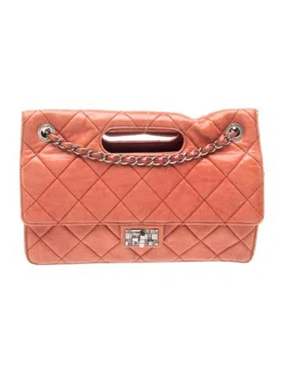 Pre-owned Chanel Paris-byzance Take Away Flap Bag In Orange
