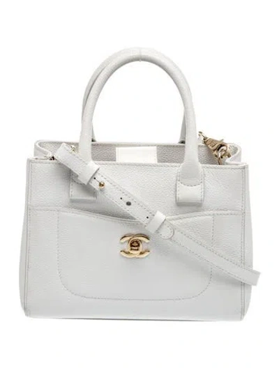 Pre-owned Chanel Paris-cuba Mini Neo Executive Tote In White