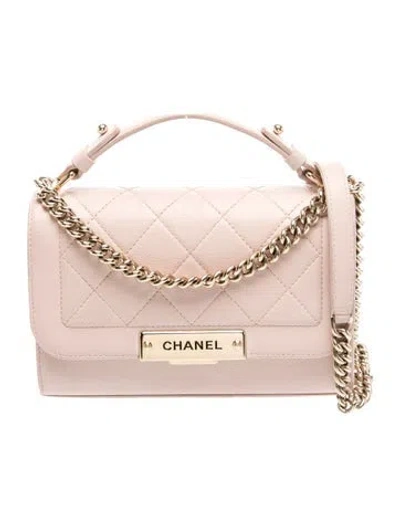 Pre-owned Chanel Paris-cuba Small Label Click Flap Bag In Pink