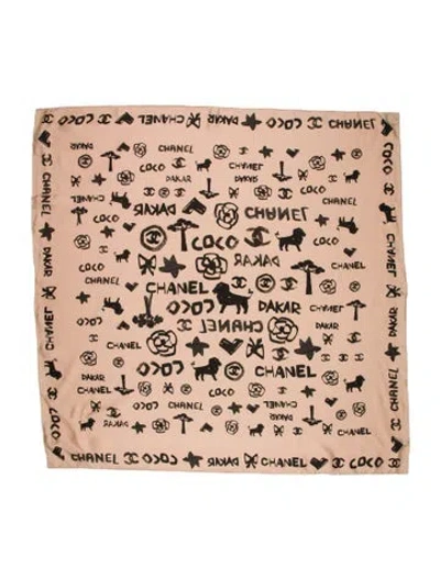 Pre-owned Chanel Paris-dakar Silk Scarf In Multi