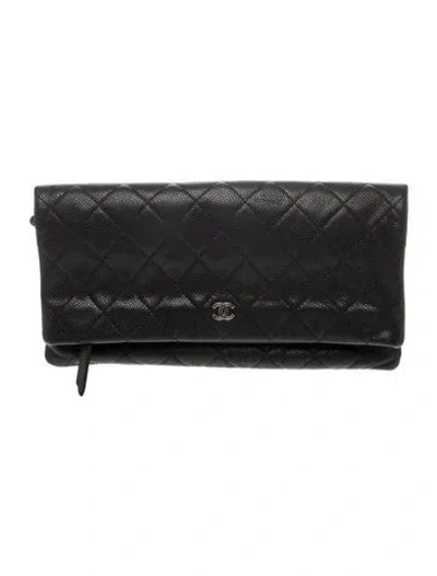 Pre-owned Chanel Paris-dubai Beauty Cc Clutch In Black