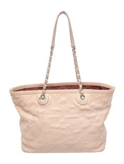 Pre-owned Chanel Paris-dubai Daily Shopping Tote In Neutral