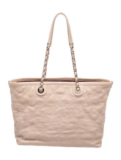 Pre-owned Chanel Paris-dubai Daily Shopping Tote In Pink