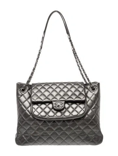 Pre-owned Chanel Paris-edinburgh Quilted Flap Tote