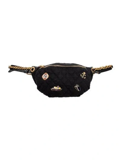 Pre-owned Chanel Paris-hamburg Charming Navy Waist Bag In Black
