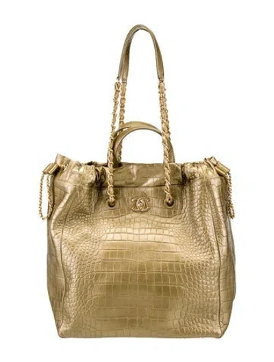 Pre-owned Chanel Paris-new York Large Embossed Shopping Tote