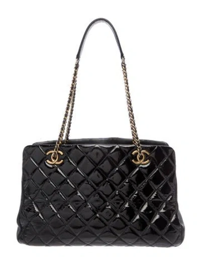 Pre-owned Chanel Paris-salzburg Cc Eyelet Tote In Black