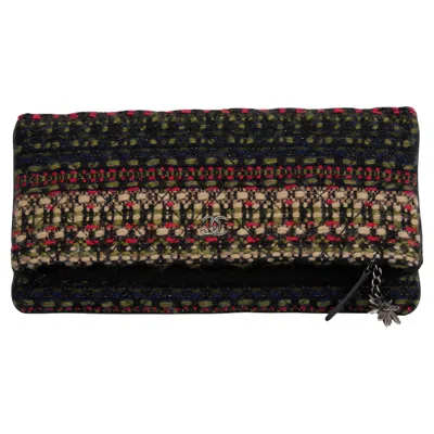 Pre-owned Chanel Paris-salzburg Edelweiss Clutch In Black