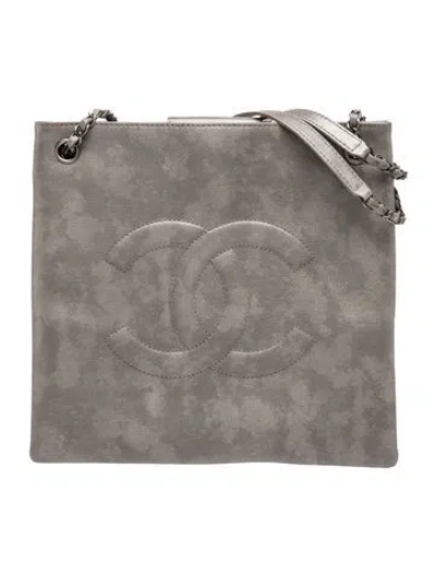 Pre-owned Chanel Paris-seoul Timeless Accordion Tote In Grey