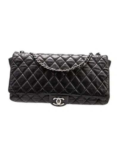 Pre-owned Chanel Paris-shanghai Coco Rain Flap Bag In Black