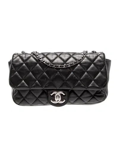 Pre-owned Chanel Paris-shanghai Coco Rain Flap Bag In Black