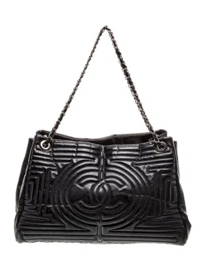Pre-owned Chanel Paris-shanghai Large Coco Ming Tote In Black