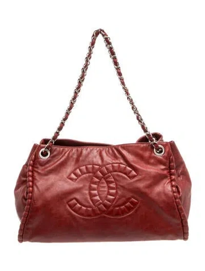 Pre-owned Chanel Paris-shanghai On The Bund Tote In Red