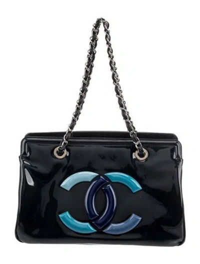Pre-owned Chanel Paris-venice Lipstick Tote In Blue