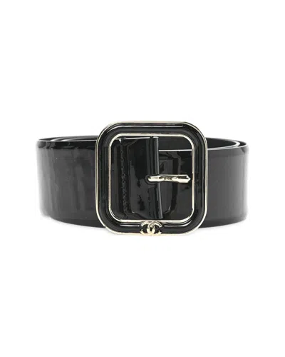 Pre-owned Chanel Patent Calfskin Belt 75 30 (authentic Pre-loved)