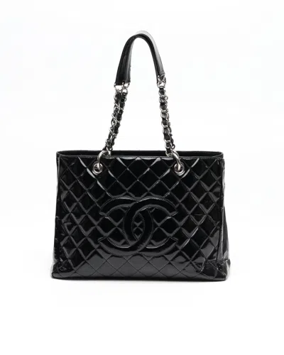 Pre-owned Chanel Patent (gst) Grand Shopping Tote Bag