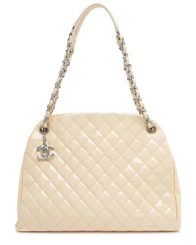 Pre-owned Chanel Patent Leather Just Mademoiselle Large Bowler Bag (authentic Pre-loved)