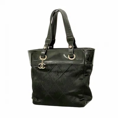 Pre-owned Chanel Patent Leather Leather Tote Bag () In Black