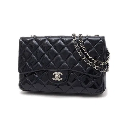 Pre-owned Chanel Patent Leather Shoulder Bag () In Blue
