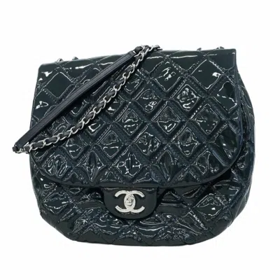 Pre-owned Chanel Patent Leather Shoulder Bag () In Blue