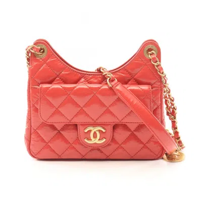 Pre-owned Chanel Patent Leather Shoulder Bag () In Orange