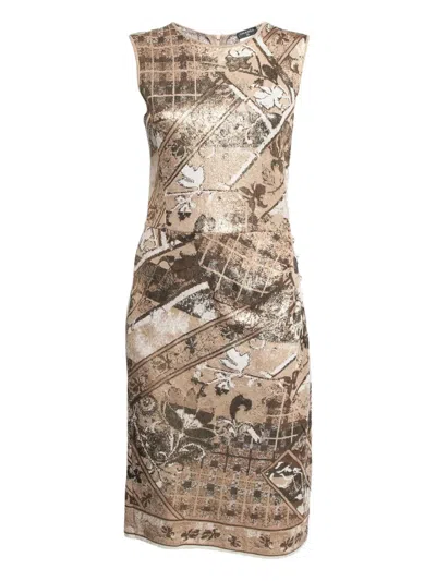 Pre-owned Chanel Patterned Midi Dress
