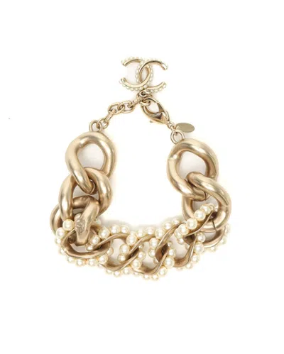 Pre-owned Chanel Pearl Bracelet In Multi