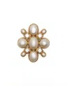 Chanel Pearl Brooch In Multi