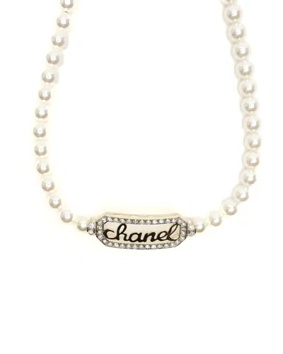 Pre-owned Chanel Pearl Choker In Multi