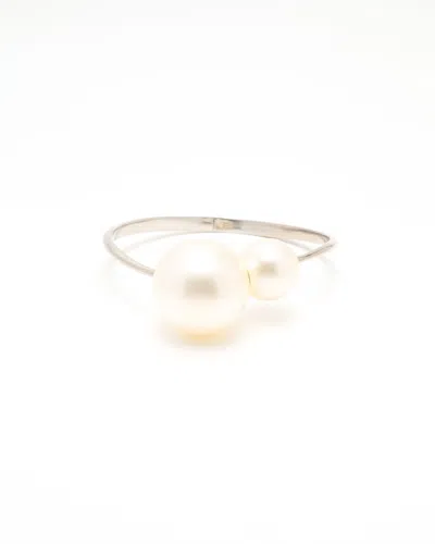 Pre-owned Chanel Pearl Choker In Silver