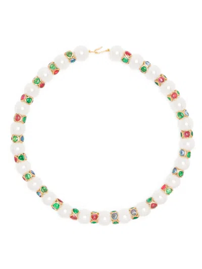 Pre-owned Chanel Pearl Necklace In White