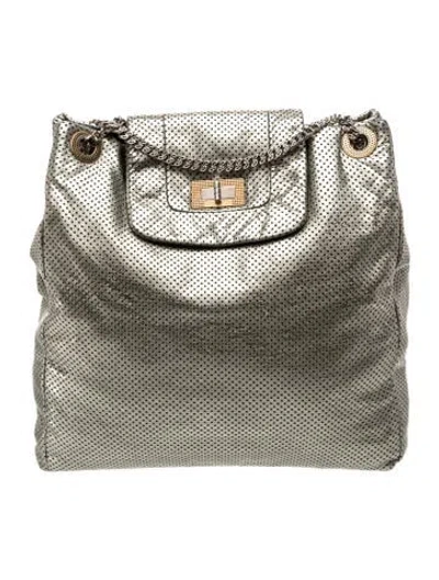 Pre-owned Chanel Perforated Drill Tote