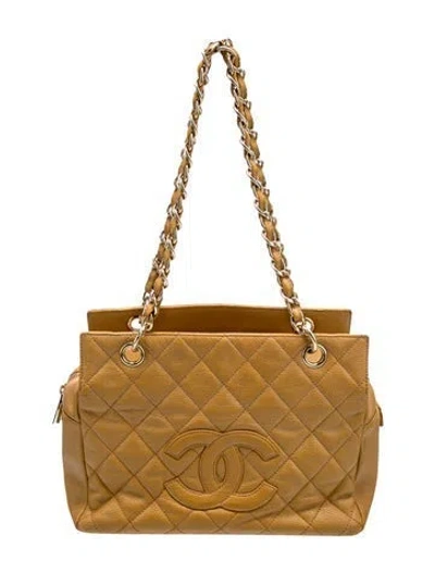 Pre-owned Chanel Petit Timeless Shopper Tote In Neutral