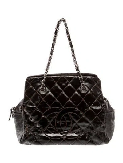 Pre-owned Chanel Petit Timeless Tote In Brown