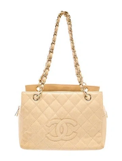 Pre-owned Chanel Petit Timeless Tote In Neutral