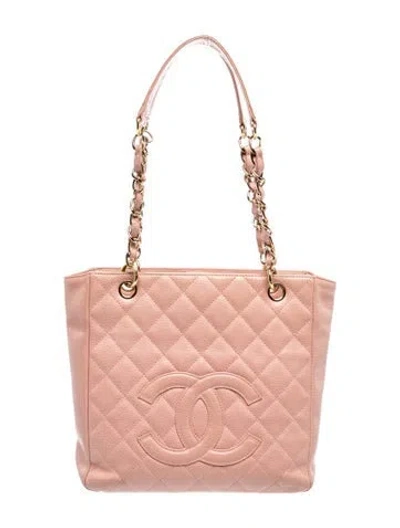Pre-owned Chanel Petite Shopping Tote In Pink