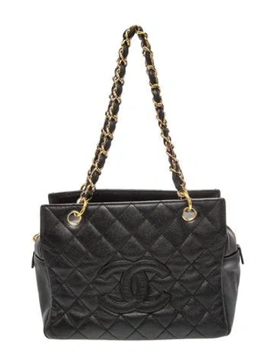 Pre-owned Chanel Petite Timeless Tote In Black