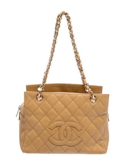 Pre-owned Chanel Petite Timeless Tote In Brown